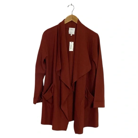 NWT Luii 100% Boiled Wool Rustic Orange Coat Size Small - Picture 4 of 6